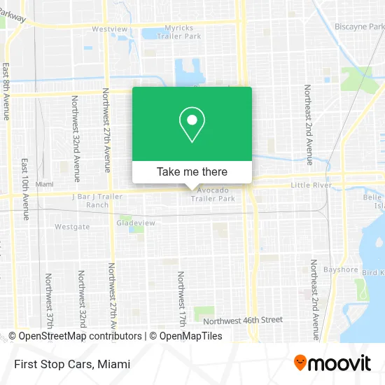 First Stop Cars map