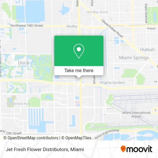 Jet Fresh Flower Distributors map