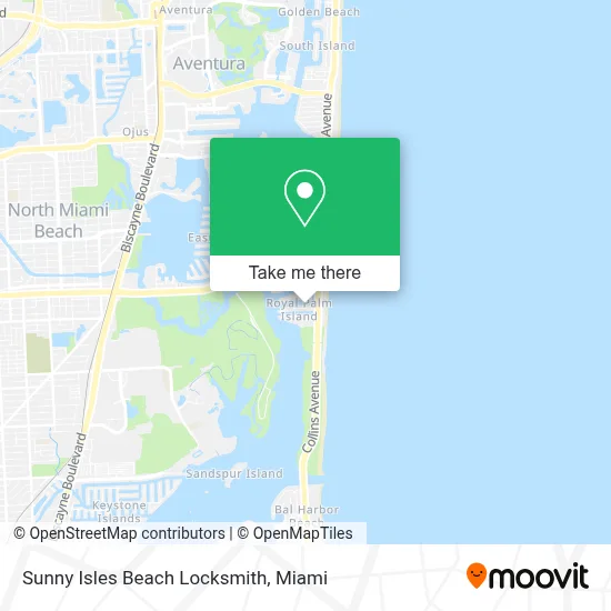 Sunny Isles Beach Locksmith map