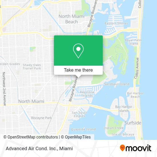 Advanced Air Cond. Inc. map