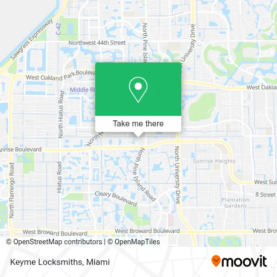 Keyme Locksmiths map