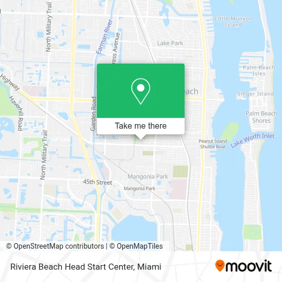 Riviera Beach Head Start Center map