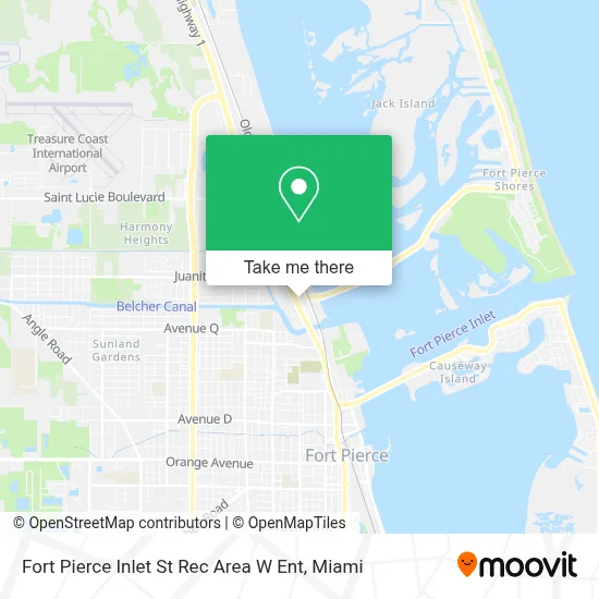 Fort Pierce Inlet St Rec Area W Ent map