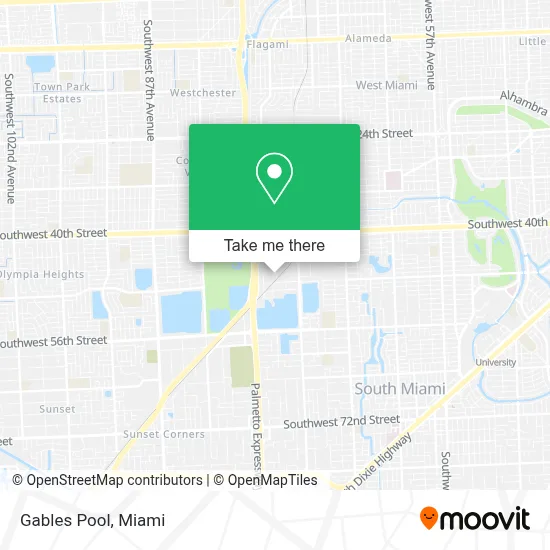 Gables Pool map
