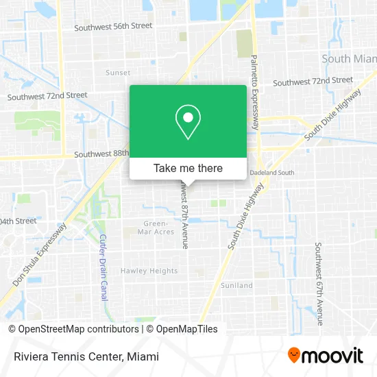 Riviera Tennis Center map