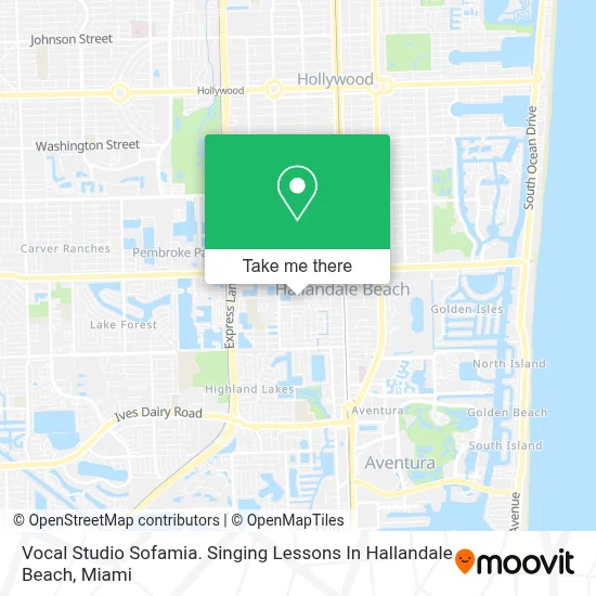 Vocal Studio Sofamia. Singing Lessons In Hallandale Beach map