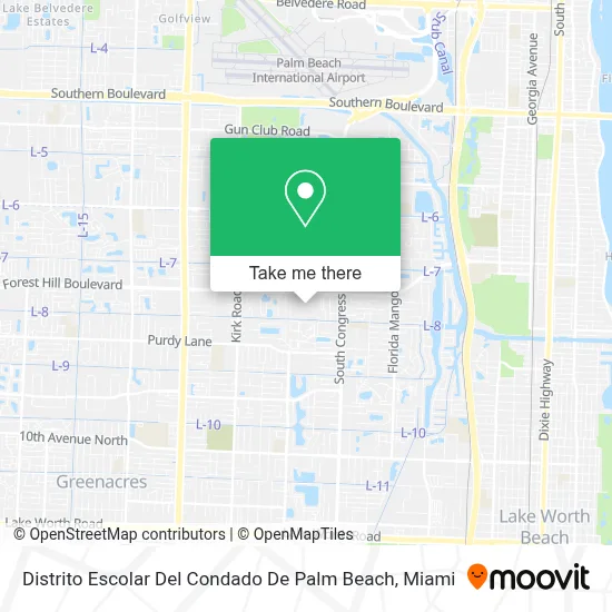 Distrito Escolar Del Condado De Palm Beach map