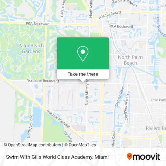 Swim With Gills World Class Academy map