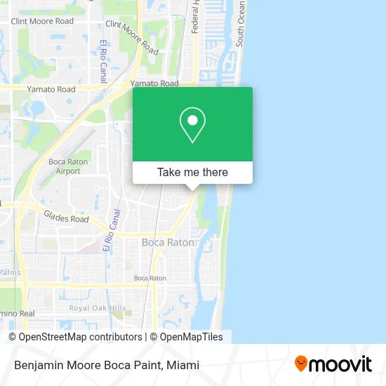 Benjamin Moore Boca Paint map