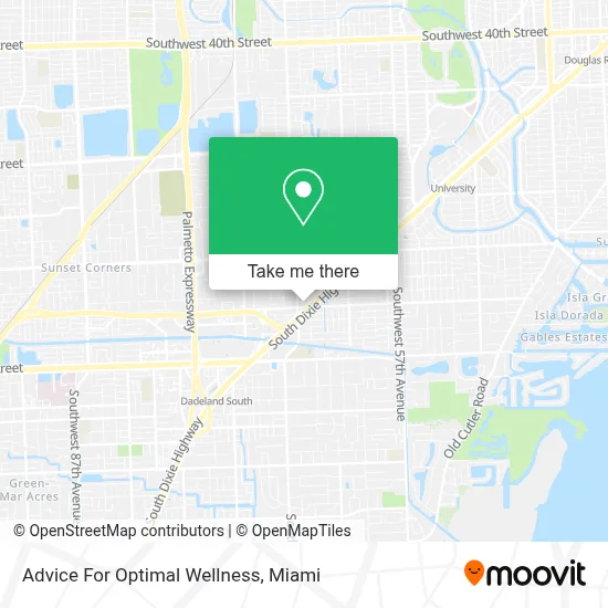 Advice For Optimal Wellness map
