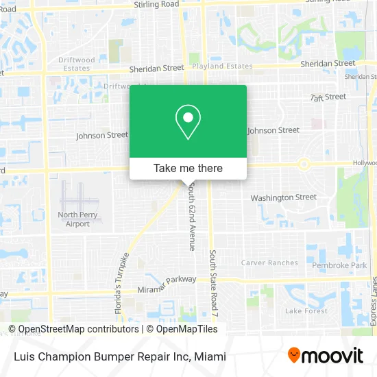 Luis Champion Bumper Repair Inc map