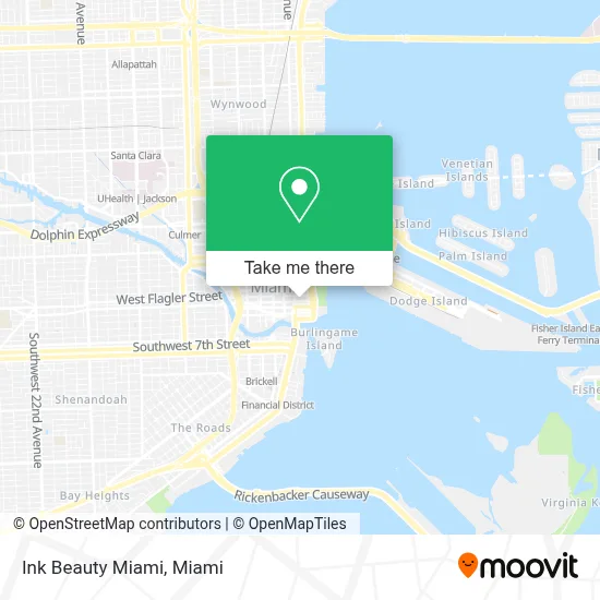 Ink Beauty Miami map