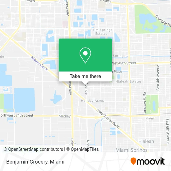 Benjamin Grocery map