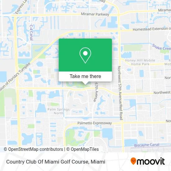 Country Club Of Miami Golf Course map