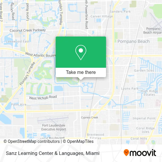 Sanz Learning Center & Languages map