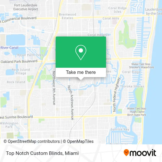 Top Notch Custom Blinds map