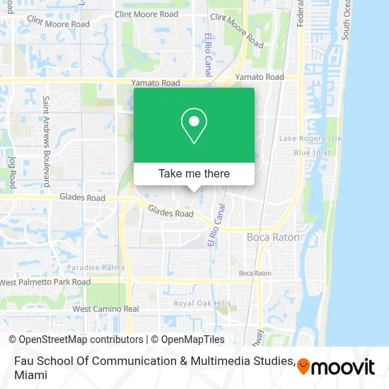 Fau School Of Communication & Multimedia Studies map