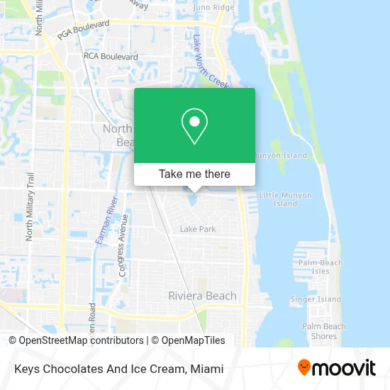 Keys Chocolates And Ice Cream map