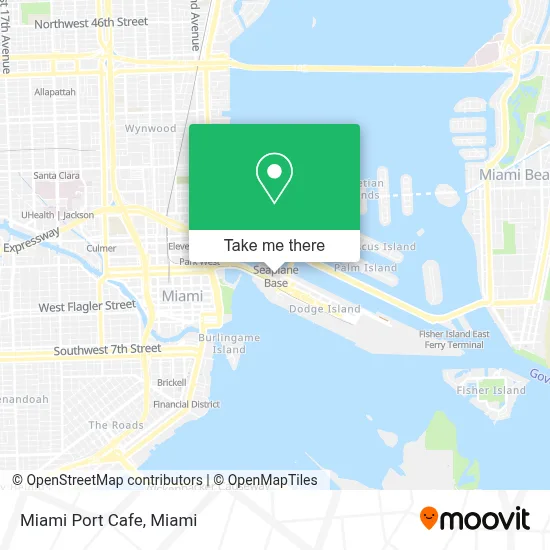 Miami Port Cafe map
