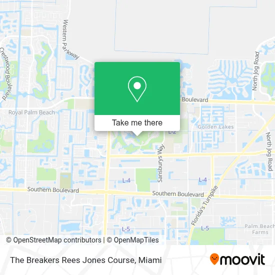The Breakers Rees Jones Course map