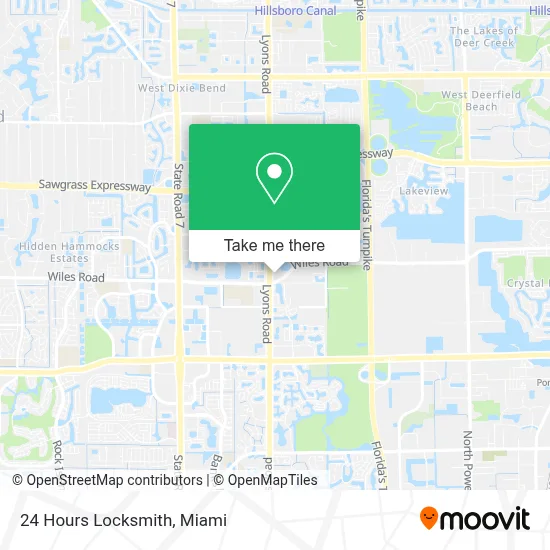 24 Hours Locksmith map