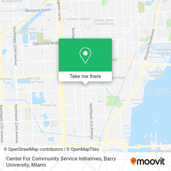 Center For Community Service Initiatives, Barry University map