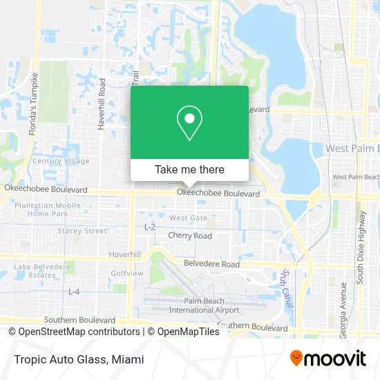 Tropic Auto Glass map