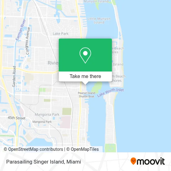 Parasailing Singer Island map