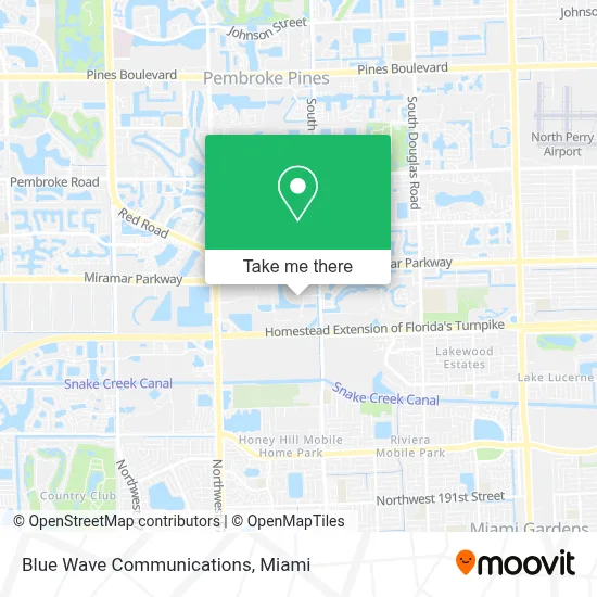 Blue Wave Communications map
