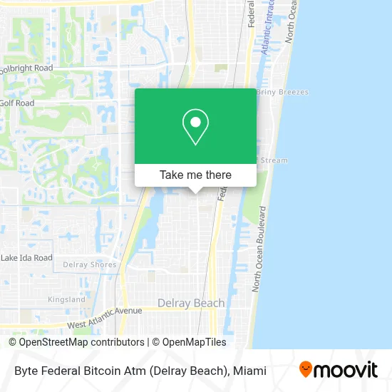 Byte Federal Bitcoin Atm (Delray Beach) map