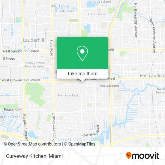Curveway Kitchen map