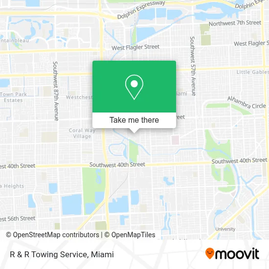 R & R Towing Service map