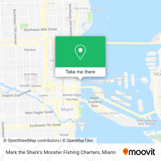 Mark the Shark's Monster Fishing Charters map
