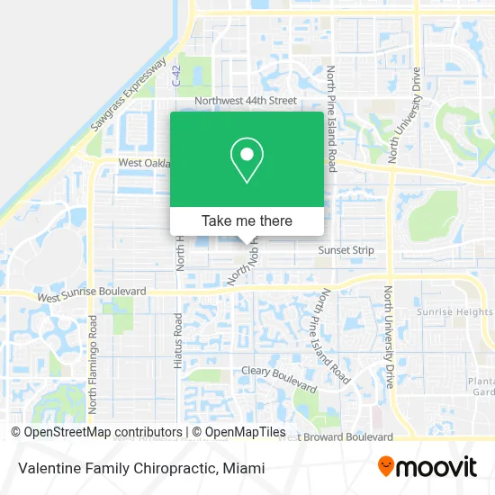 Valentine Family Chiropractic map