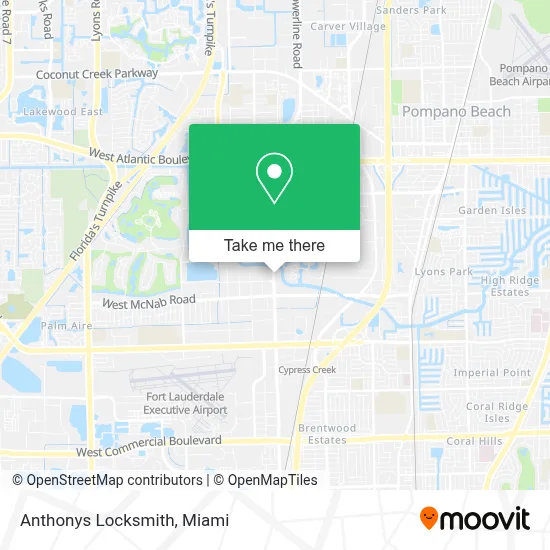 Anthonys Locksmith map