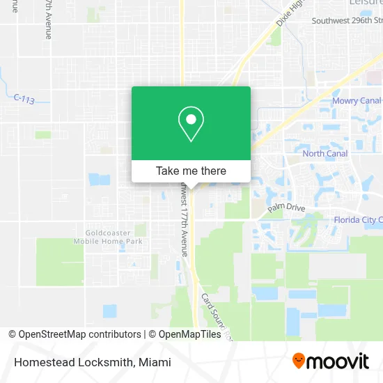 Homestead Locksmith map
