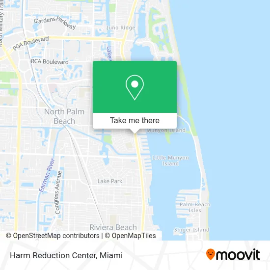 Harm Reduction Center map