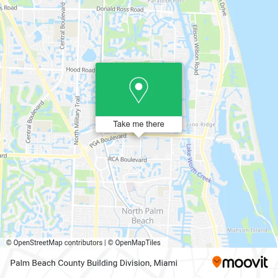 Palm Beach County Building Division map