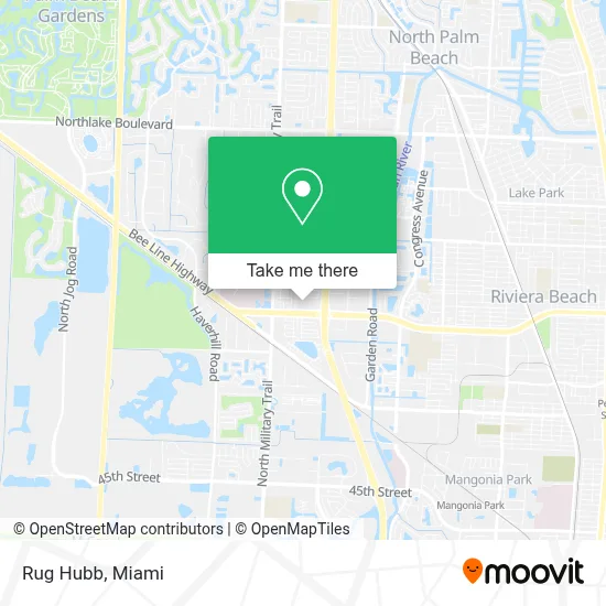 Rug Hubb map