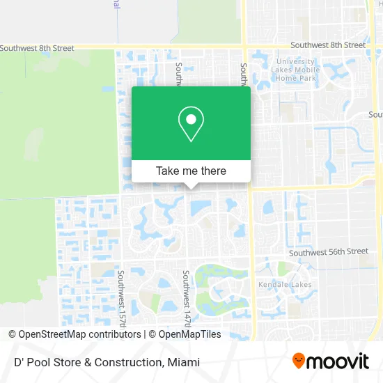 D' Pool Store & Construction map