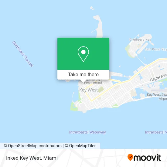 Inked Key West map