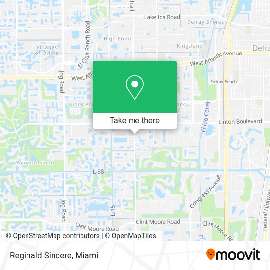 Reginald Sincere map