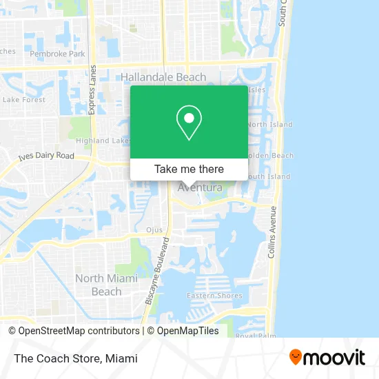 The Coach Store map