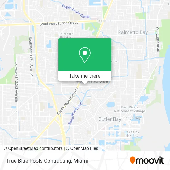 True Blue Pools Contracting map