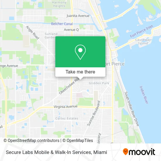 Secure Labs Mobile & Walk-In Services map