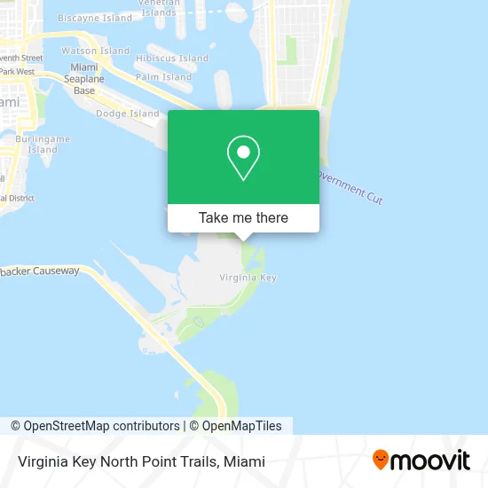 Virginia Key North Point Trails map
