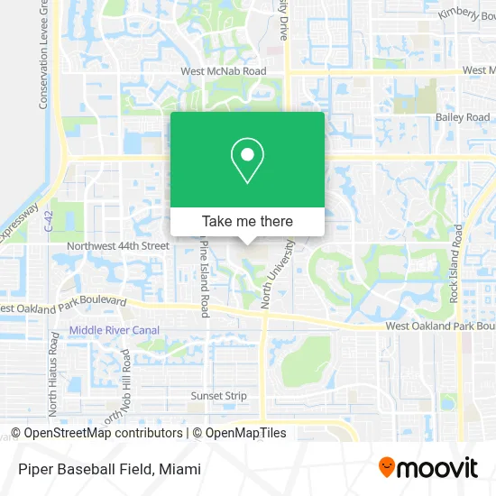 Piper Baseball Field map