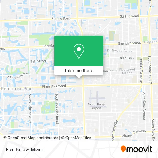Five Below map