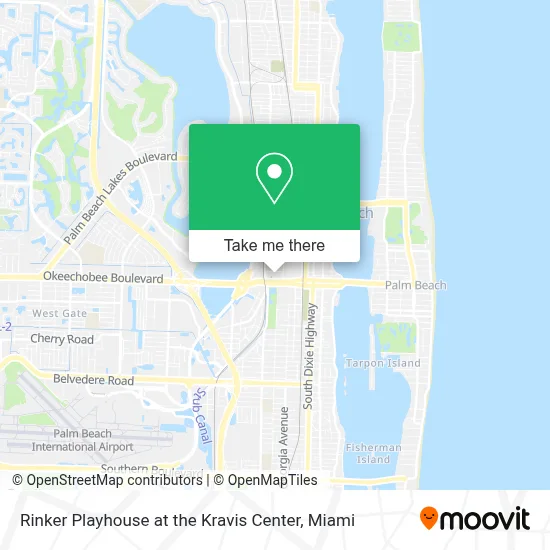 Rinker Playhouse at the Kravis Center map