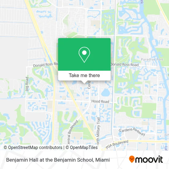 Benjamin Hall at the Benjamin School map